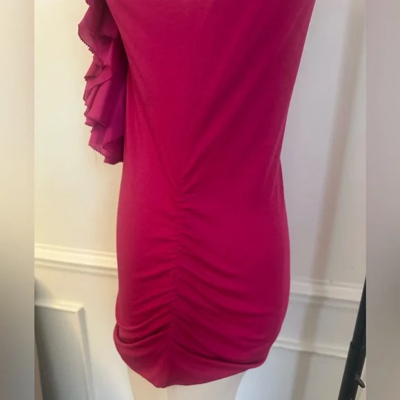 Ralph Lauren Raspberry cotton/silk blend Ruffled Blouse - Picture 4 of 7